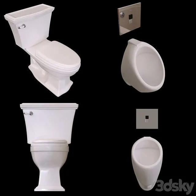 TOTO toilet male urinal 3D Model