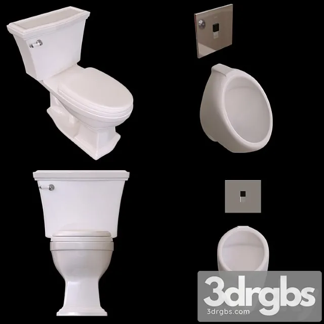 Toto Toilet Male Urinal 3D Model Free