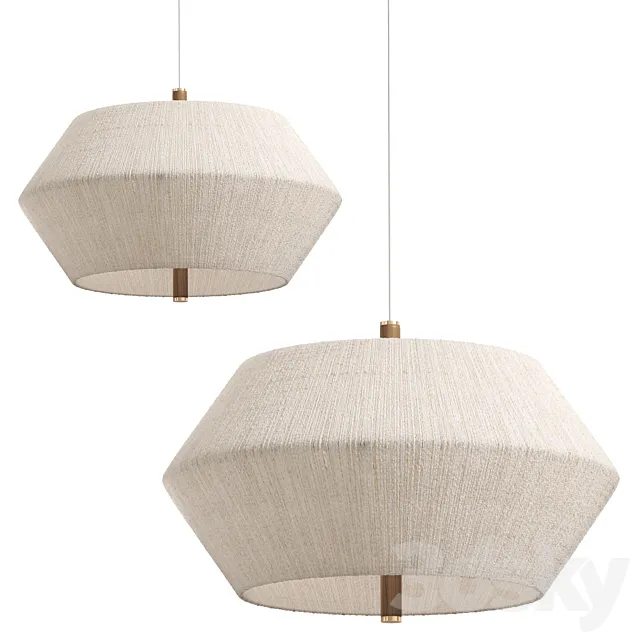 TOTORA OAK PENDANT LIGHT 3D Model