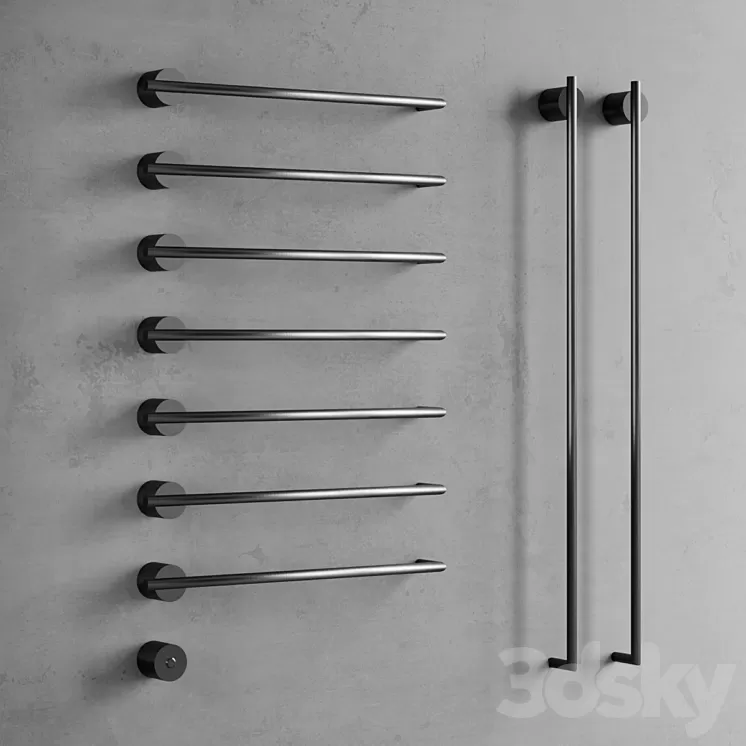 Towel dryer Equilibrio (Black Diamond) 3D Model