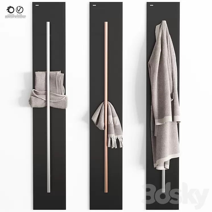 towel set 002 3D Model Free