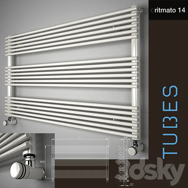 Towel Tubes Ritmato 14 3D Model