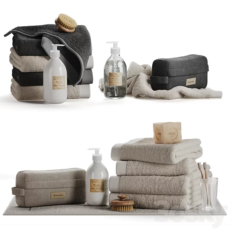Towels 26 Bonsoirs 3D Model