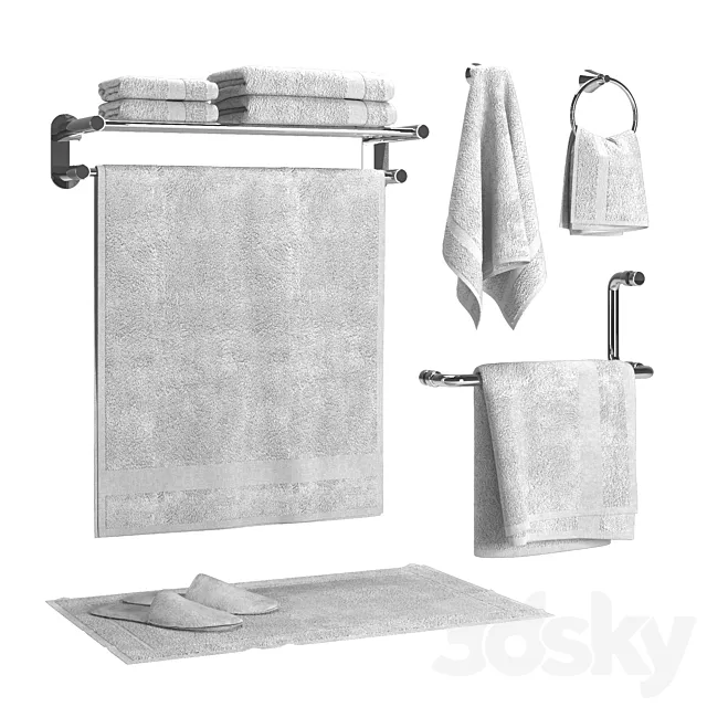 Towels Set 01 3D Model