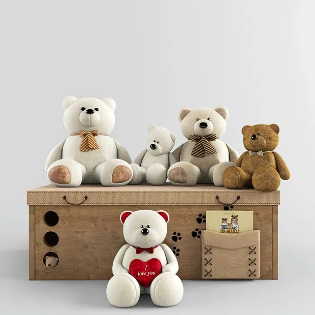 Toy bears 3D Model