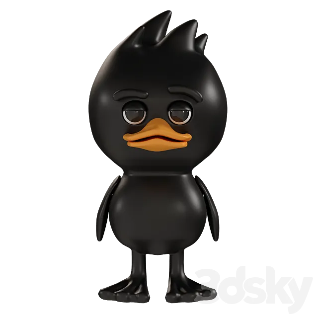 Toy collectible Tud Toy The Ugly Duck in three sizes 3D Model