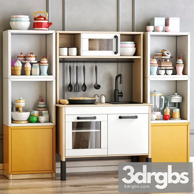 Toy Сhildren toys and furniture 3D Model Free
