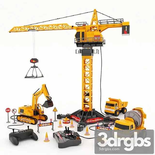 Toy Game Set Mod Builder and Mioshi Tech 3D Model Free