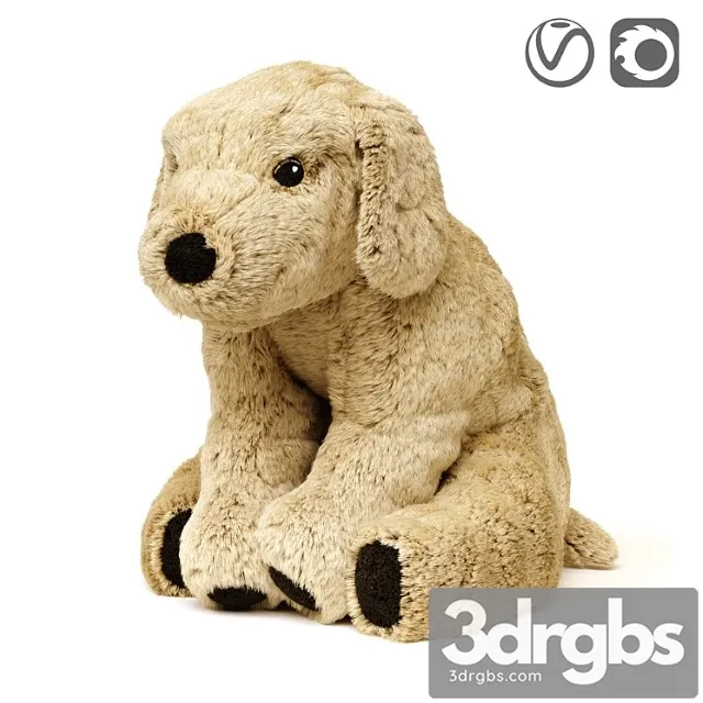 Toy Gosig Golden Soft Toy Dog Golden Retriever 3D Model Free