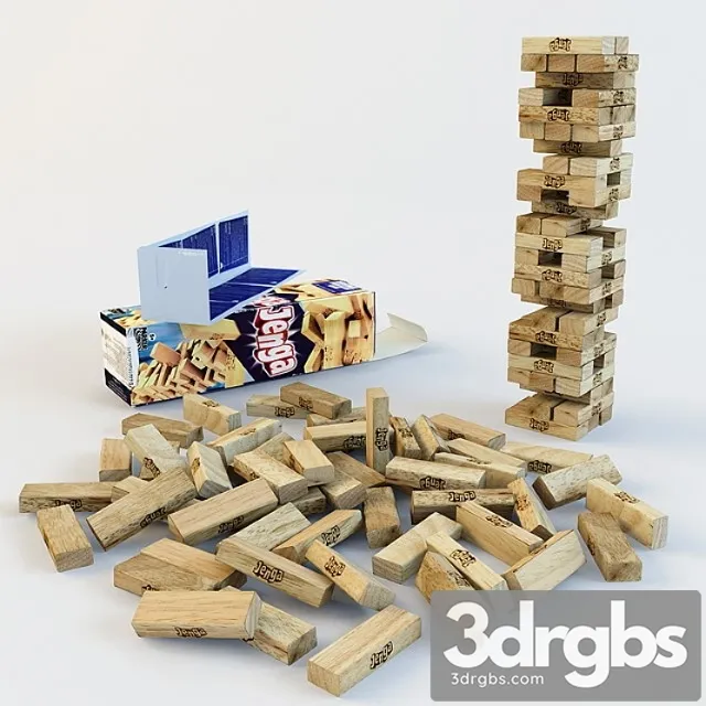 Toy Jenga 3D Model Free