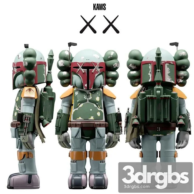 Toy Kaws Boba Fett Companion 3D Model Free