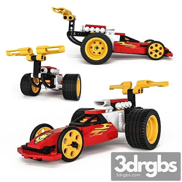 Toy Lego Racers Action Wheelie 3D Model Free