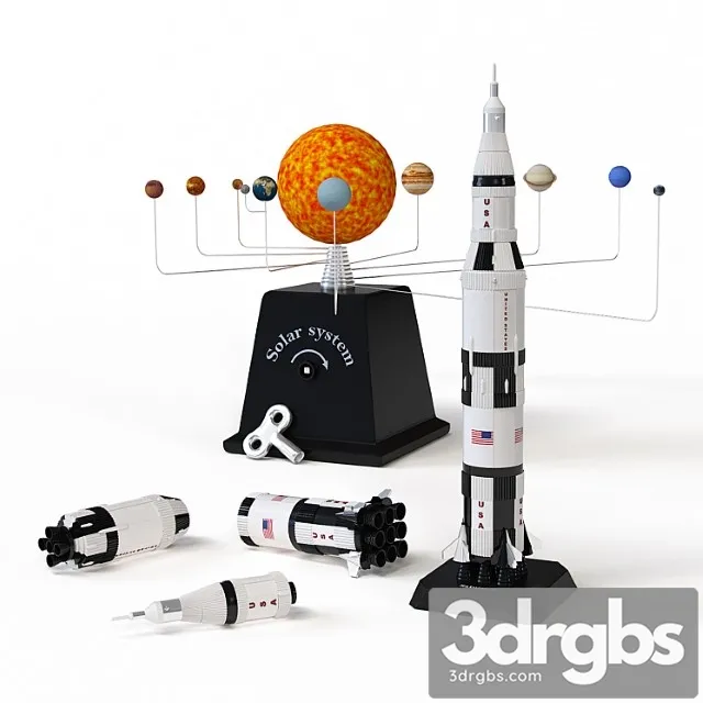 Toy New Ray Rocket 3D Model Free