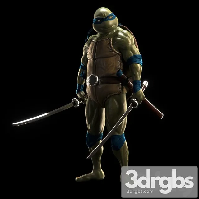 Toy Ninja Turtle Leonardo 3D Model Free