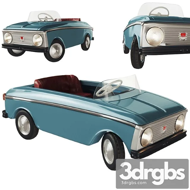 Toy Pedal Car Moskvich 3D Model Free