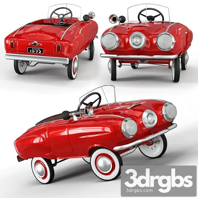 Toy Pedal Moskvich 3D Model Free