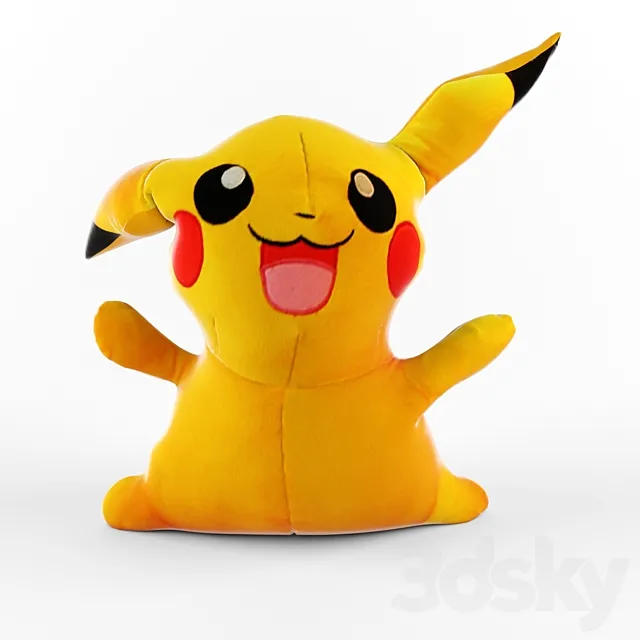toy pillow Pikachu 3D Model