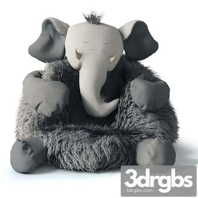 Toy Plush Elephant 3D Model Free