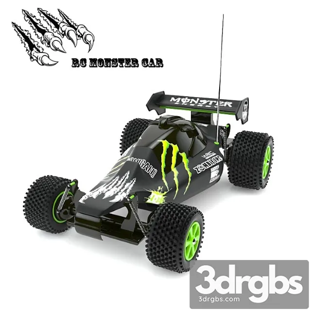 Toy Rc Monster Car 3D Model Free