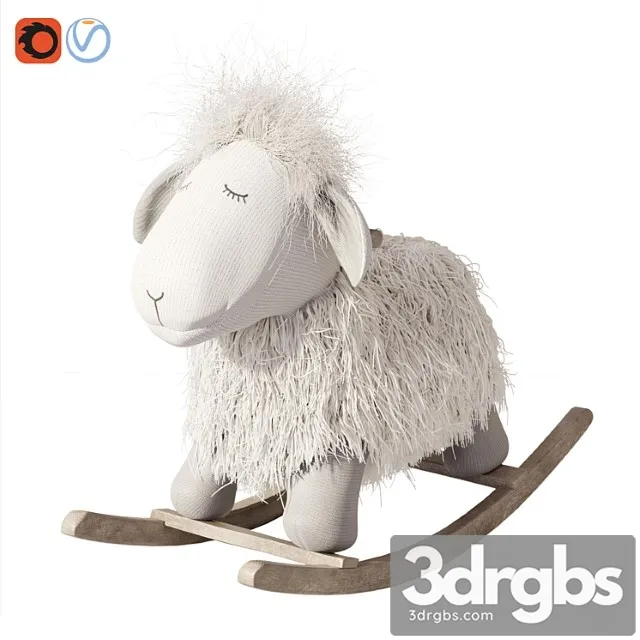 Toy Rocking Lamb Chair Toy Rocker For Kids 3D Model Free