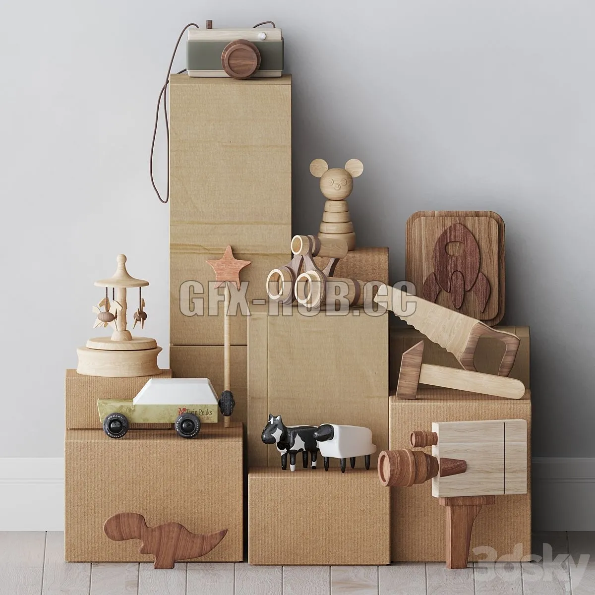 Toy Set 001 3D Model