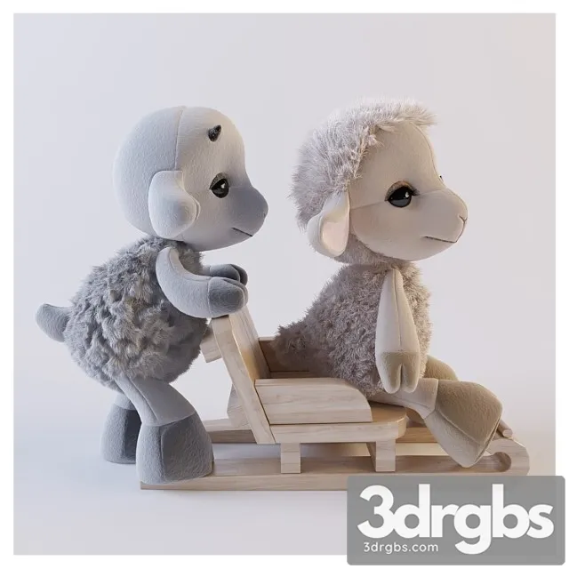 Toy Sheep and Goat 3D Model Free