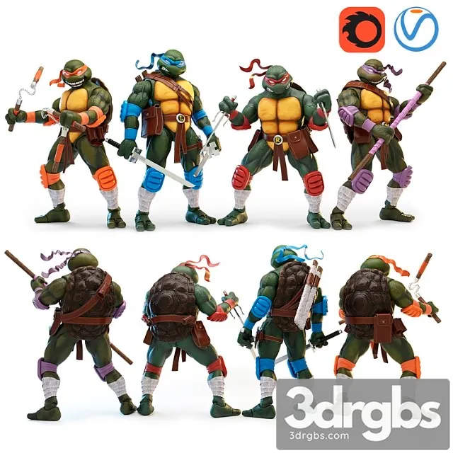 Toy Teenage Mutant Ninja Turtles Tmnt 3D Model Free
