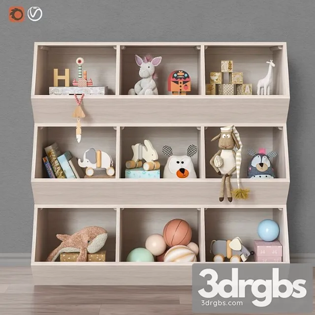 Toy Toys and furniture set 37 (3 colors) 3D Model Free