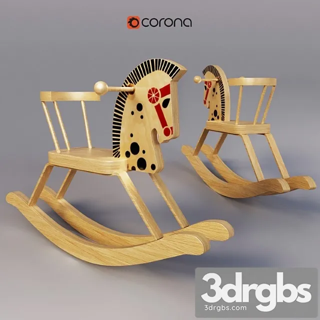 Toy Wooden horse 3D Model Free