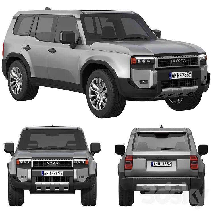 Toyota Land Cruiser 250 Prado 2024 3D Model Free