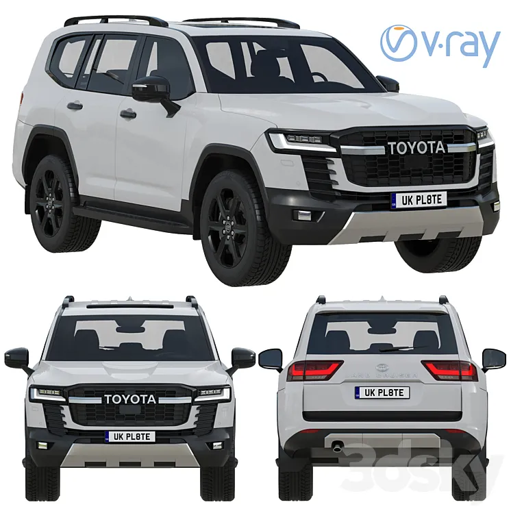 Toyota Land Cruiser GR-Sport 2022 3D Model Free