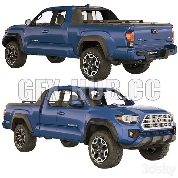 Toyota Tacoma Extended Cab 2017 3D Model