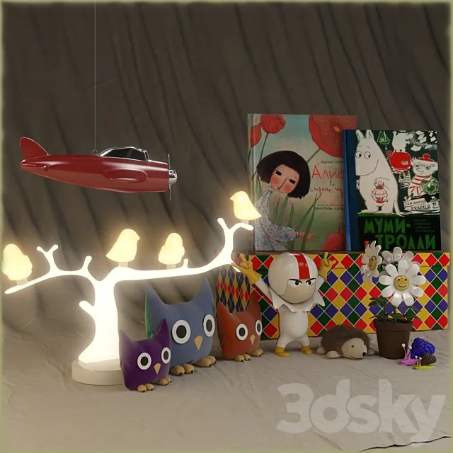 Toys and books 3D Model