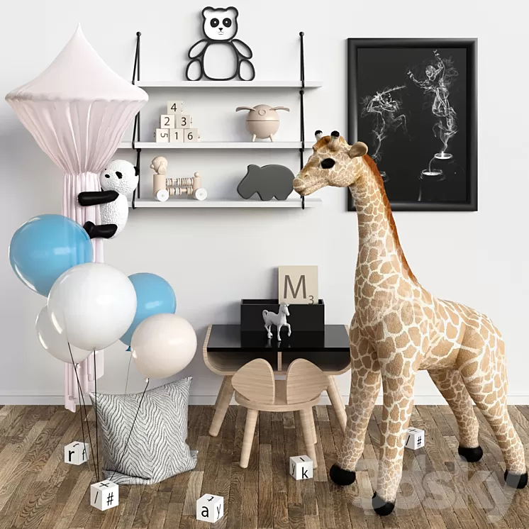 Toys and children's furniture for the nursery 5 3D Model