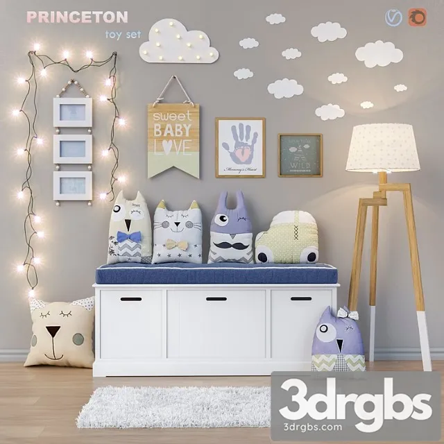 Toys and Daybed Princeton Set 15 3D Model Free