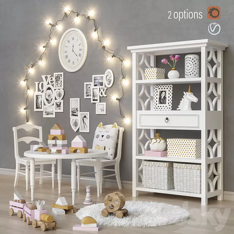 Toys and furniture (2 options) set 22 3D Model