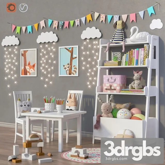 Toys and Furniture 2 Options Set 25 3D Model Free