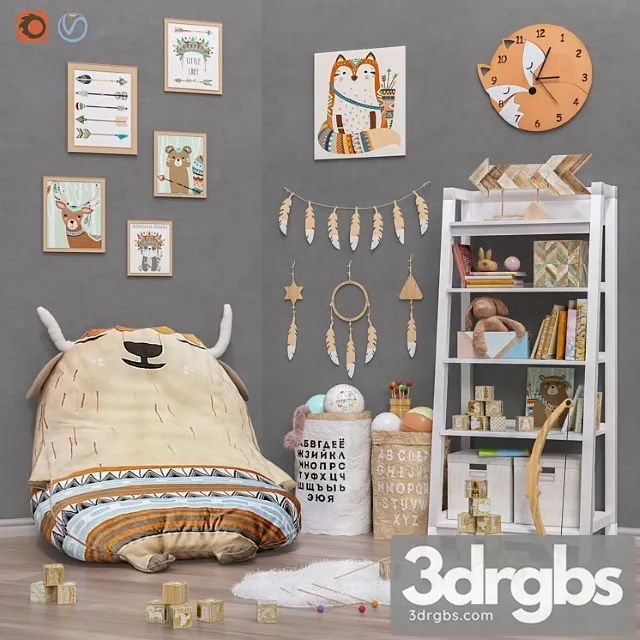 Toys and Furniture 2 Options Set 29 3D Model Free