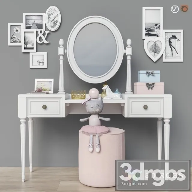 Toys And Furniture Blythe Vanity 3D Model Free