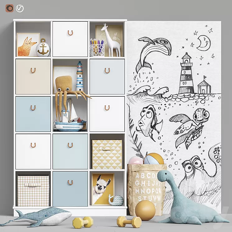 Toys and furniture set 102 3D Model