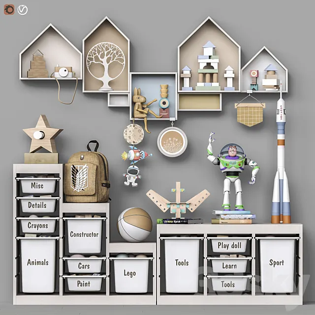Toys and furniture set 104 Free Download