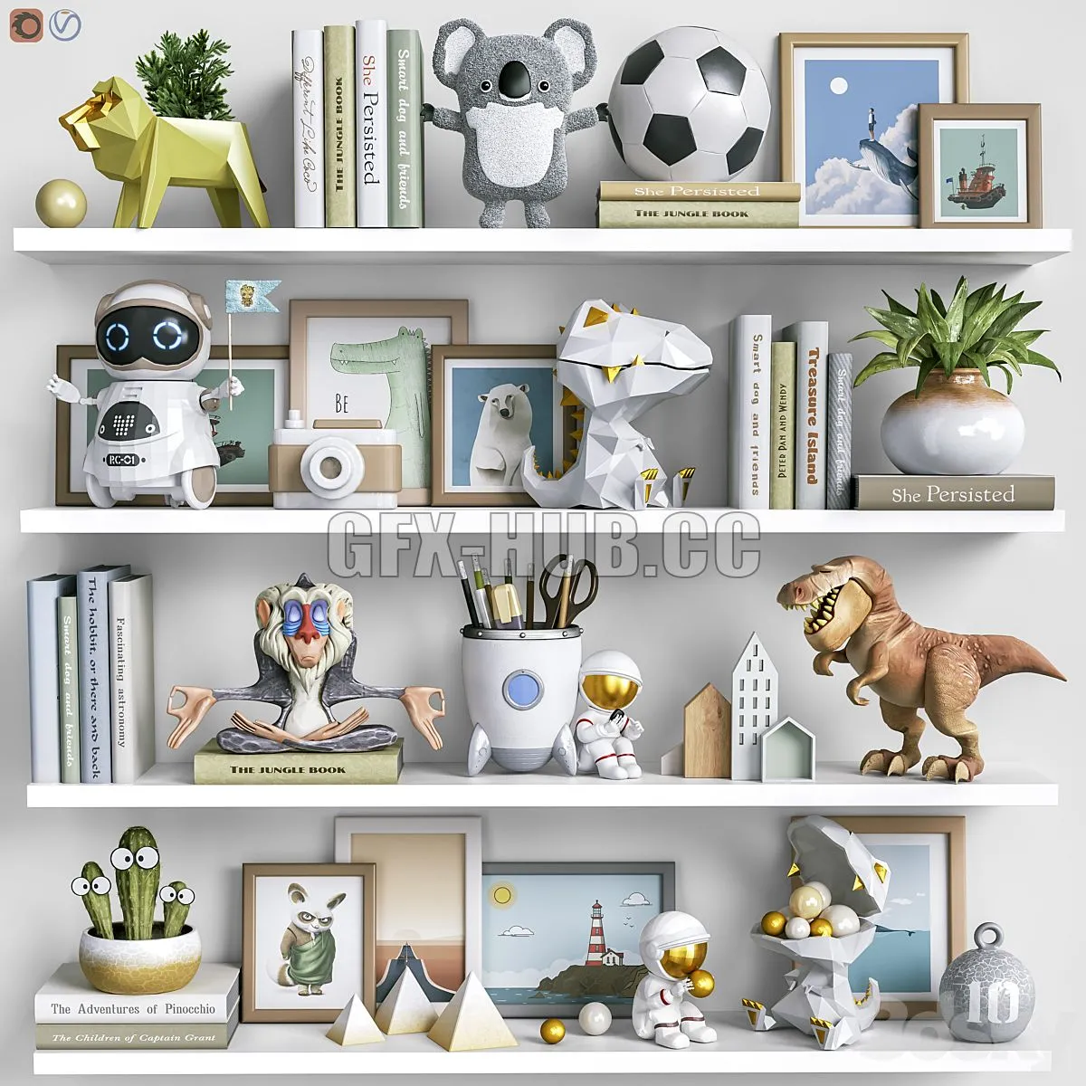 Toys and furniture set 115 3D Model