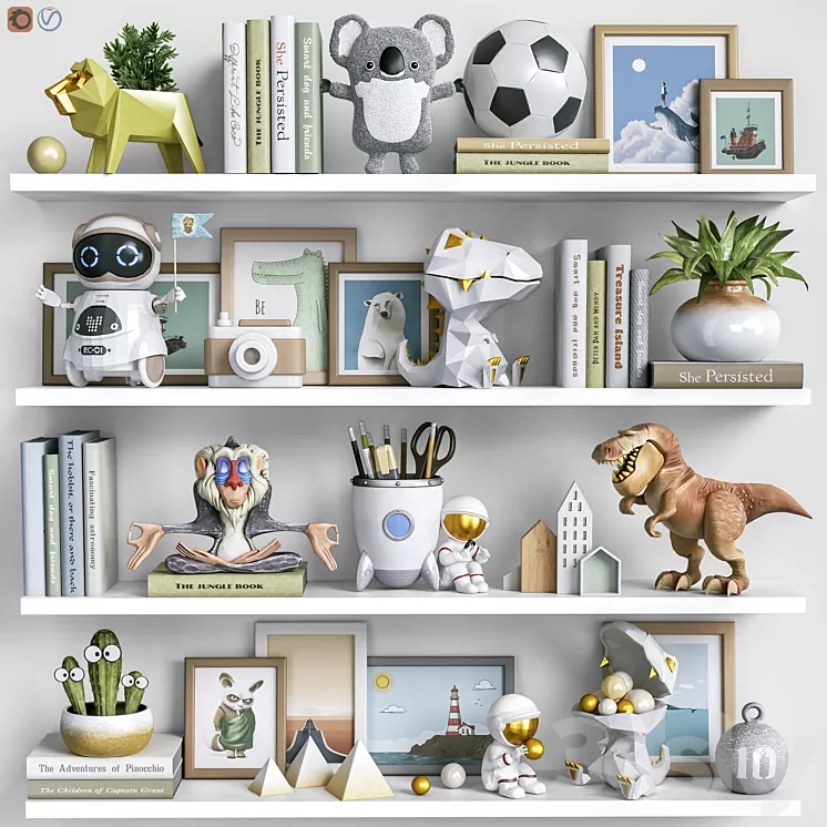 Toys and furniture set 115 3D Model Free