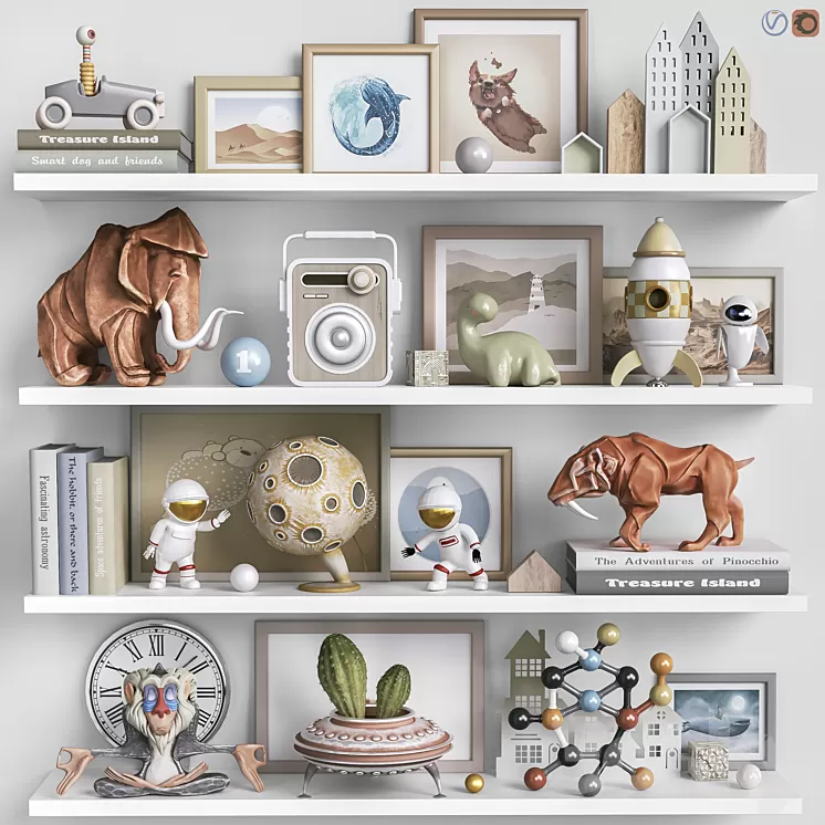 Toys and furniture set 117 3D Model