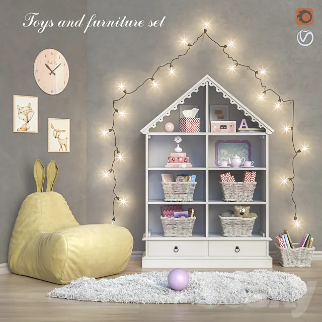 Toys and furniture set 21 3DModel