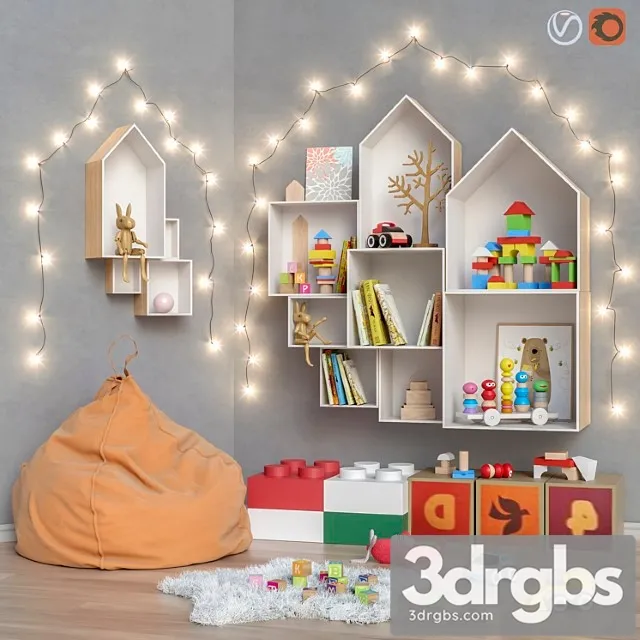 Toys and Furniture Set 24 3D Model Free