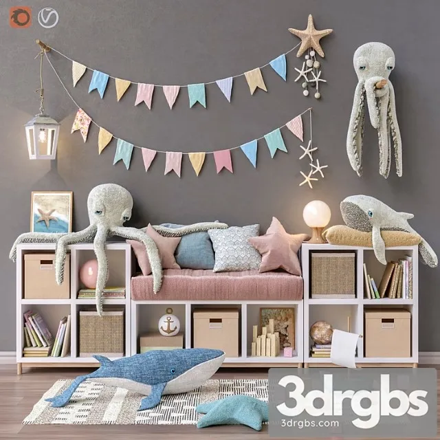 Toys and Furniture Set 26 3D Model Free