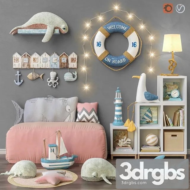 Toys and furniture set 27 3D Model Free