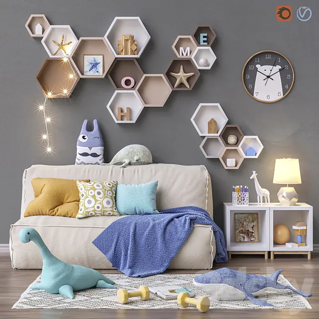 Toys and furniture set 28 3DModel