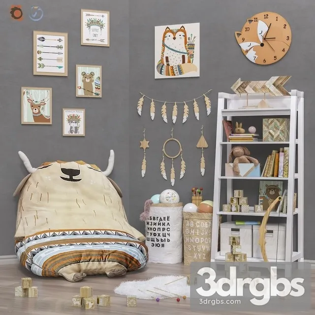 Toys And Furniture Set 29 3D Model Free